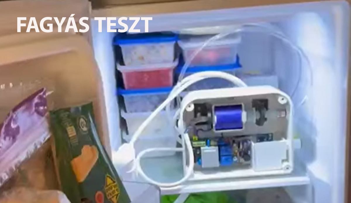 WellDrops klíma kondenzvíz porlasztó fagyás teszt